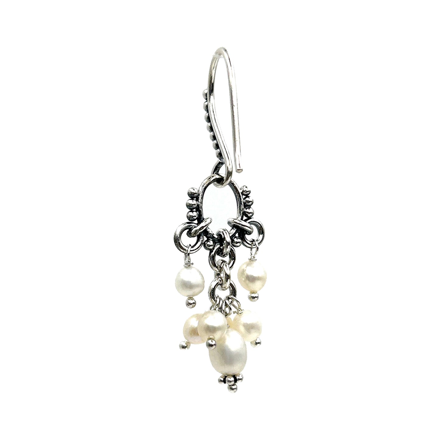 Pearl Cluster Dangler Earring