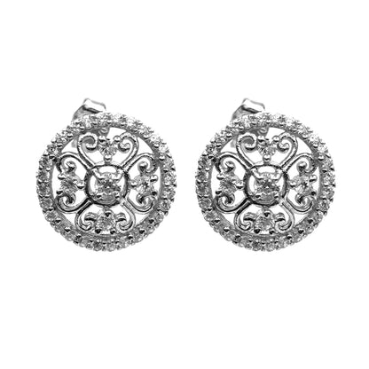 Silver Elegant Solitaire Studs Earring