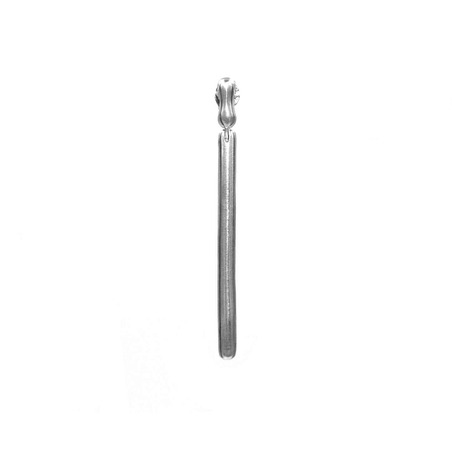 Italian Line Drop Silver Earring