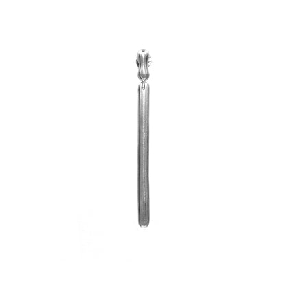 Italian Line Drop Silver Earring