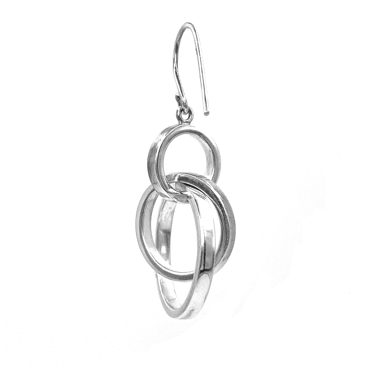 Silver Multi Circle Italian Earring