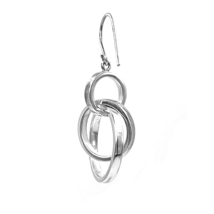 Silver Multi Circle Italian Earring