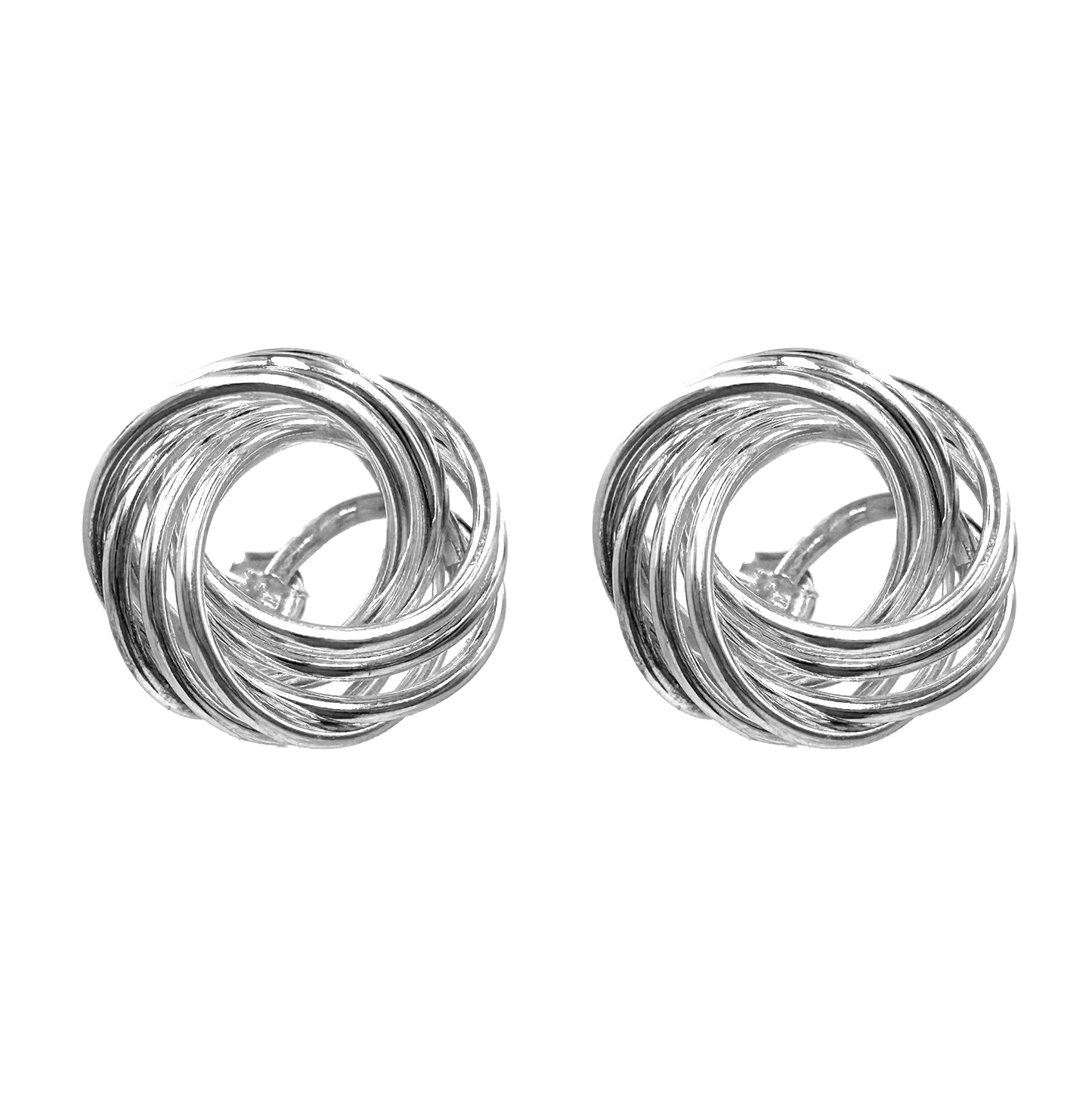 Twisted Circle Stud Earring