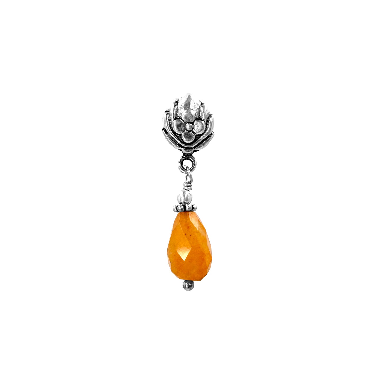 Orange TearDrop Dangler Earring