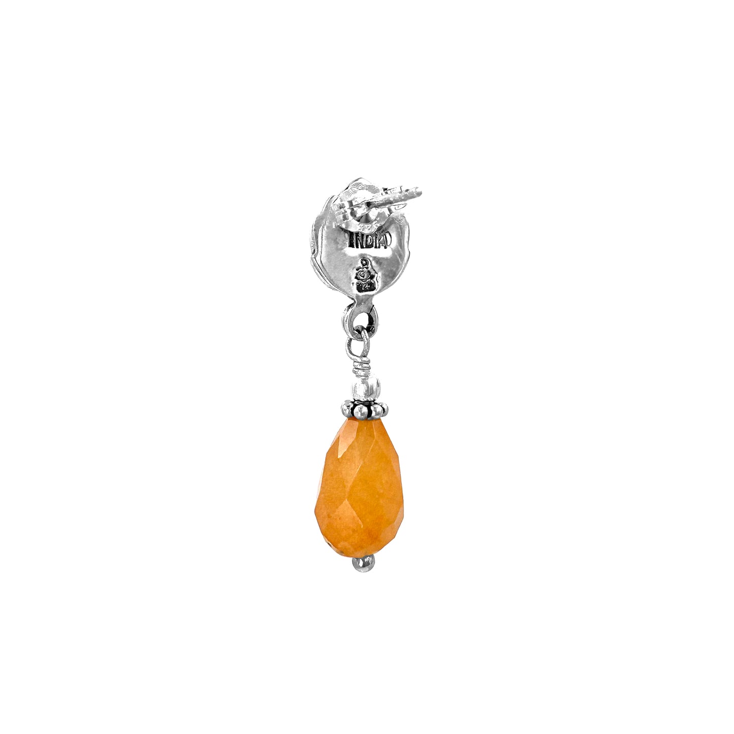 Orange TearDrop Dangler Earring