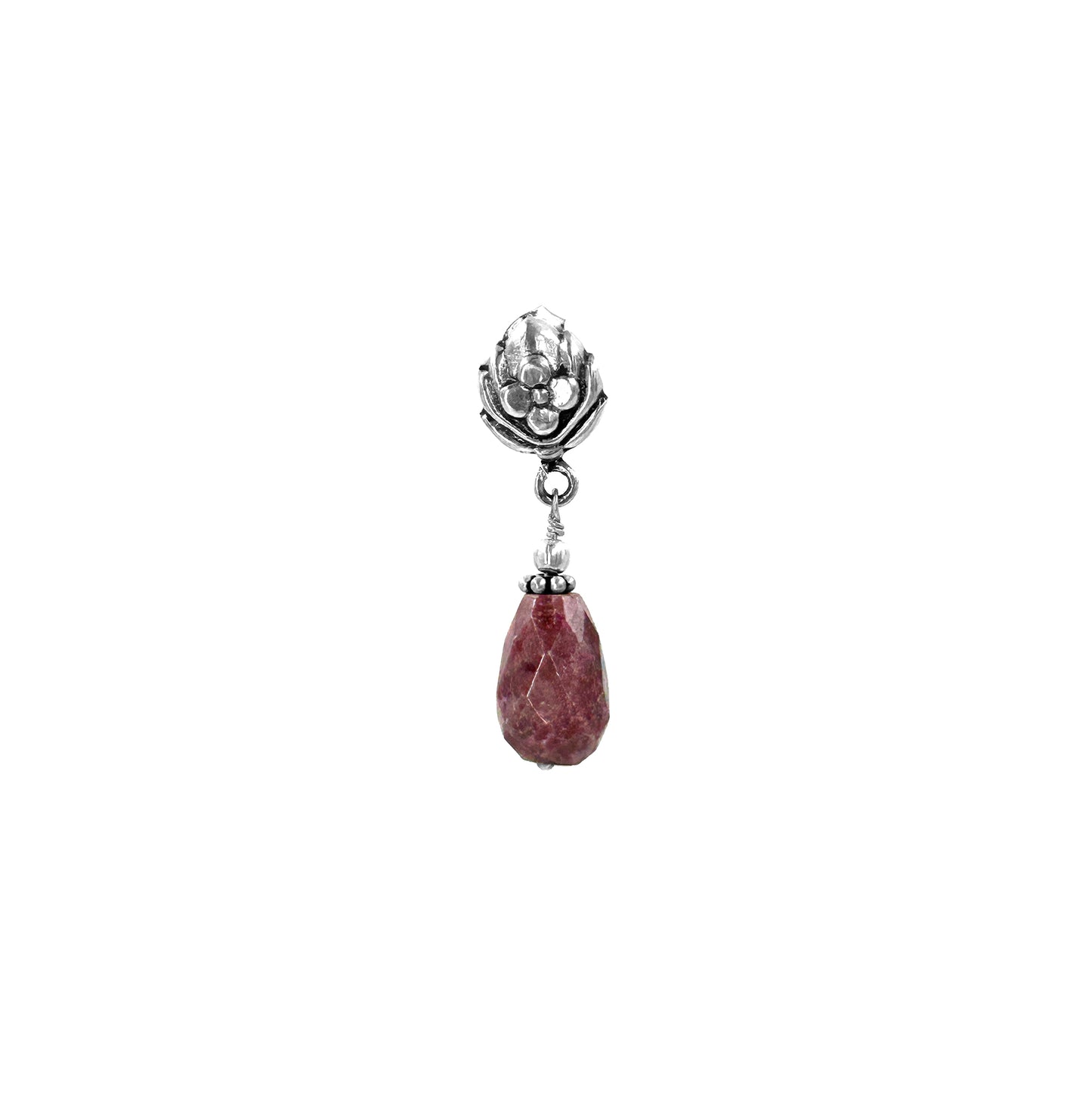 Red Mustard Stone TearDrop Dangler Earring