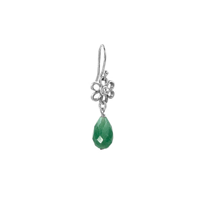 Green Stone TearDrop Dangler Earring