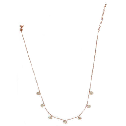 Italian Circle RoseGold Necklace