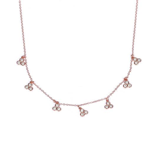 Italian Flower RoseGold Necklace