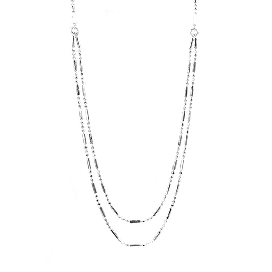 Italian Beads Double Chain Adjustable Necklace