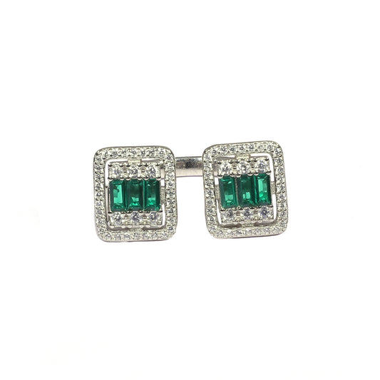 Green Cubic Double Ring
