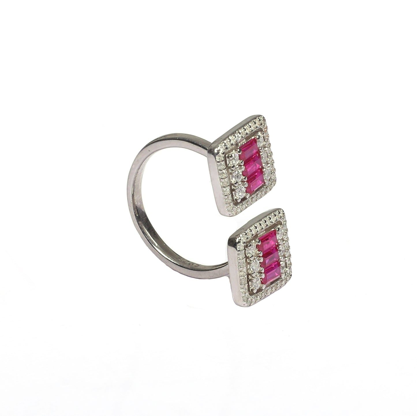 Hot Pink Cubic Ring