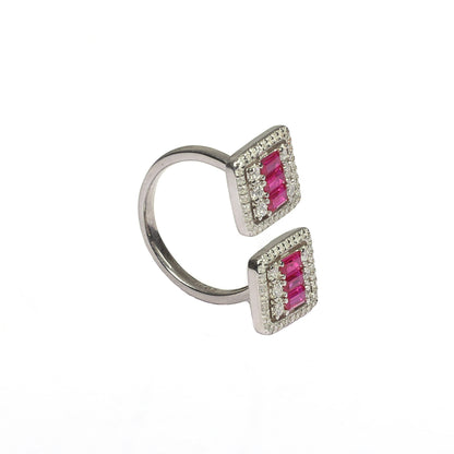 Hot Pink Cubic Ring