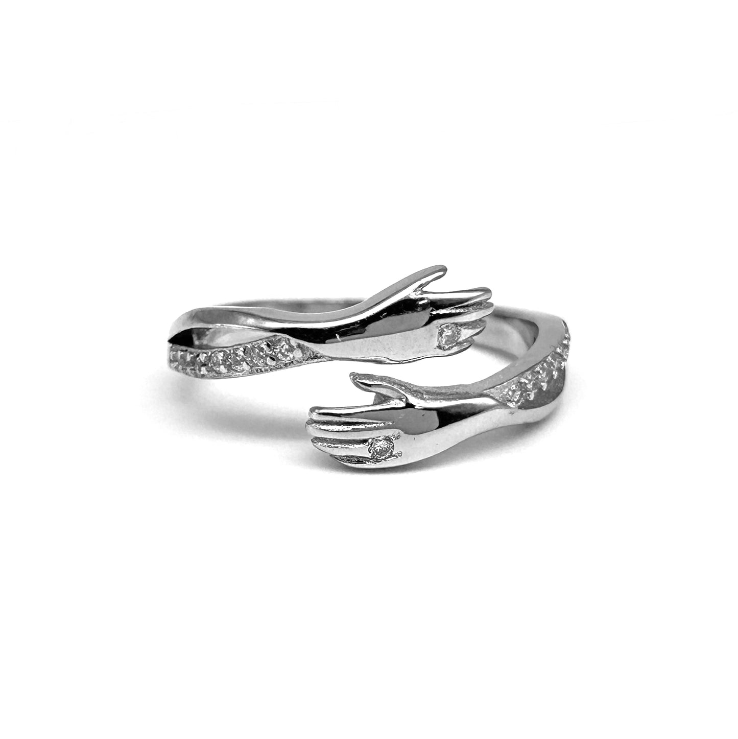 Hug Designer Silver Ring