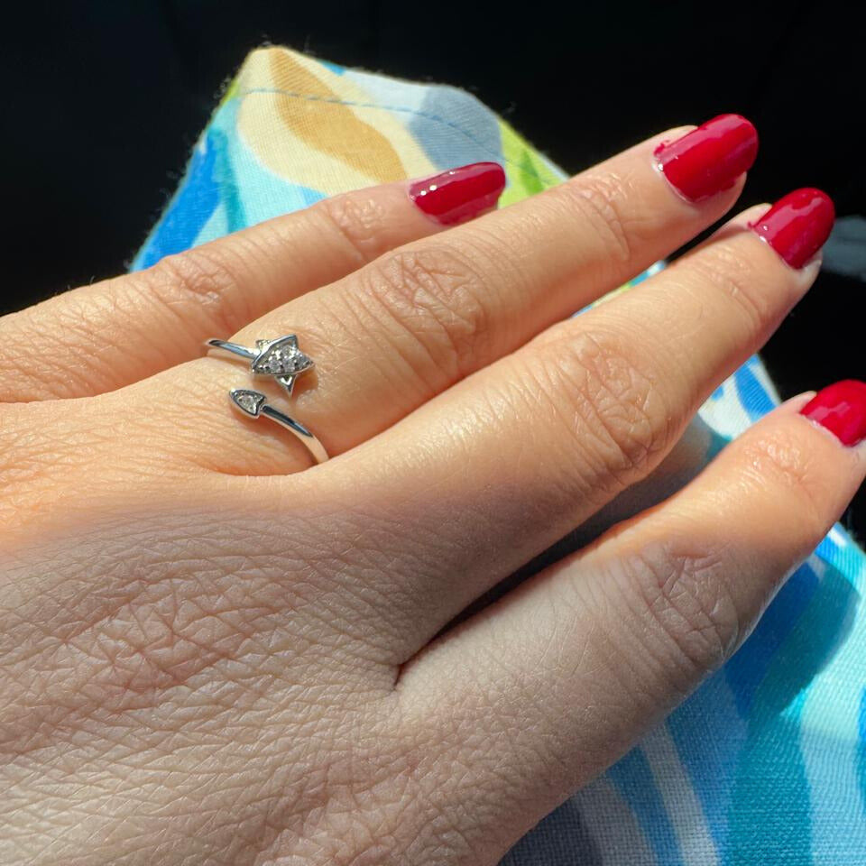 Minimal Star Silver Ring