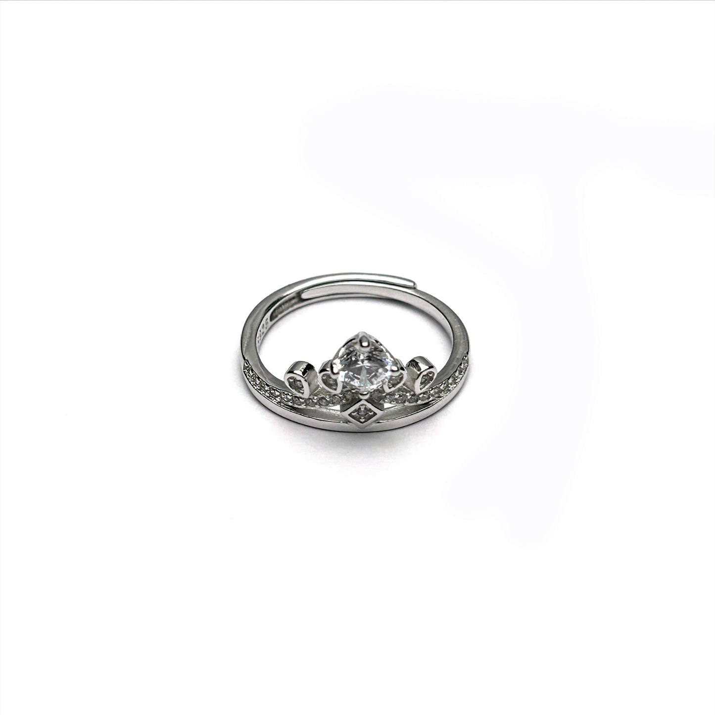 Queen Crown Silver Ring