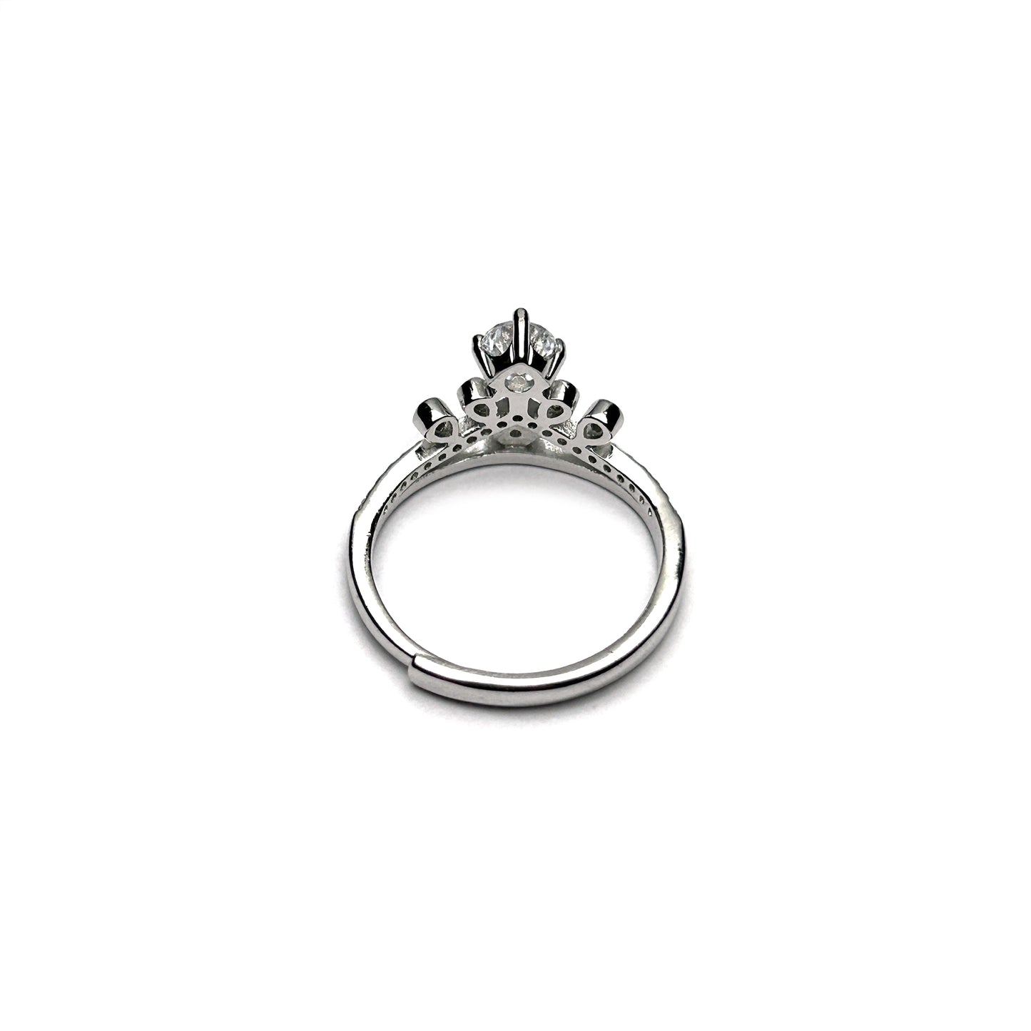 Queen Crown Silver Ring