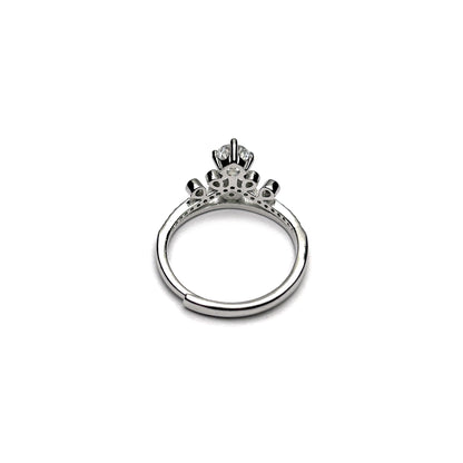 Queen Crown Silver Ring