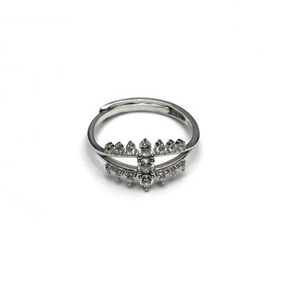 Queen Modern Silver Ring