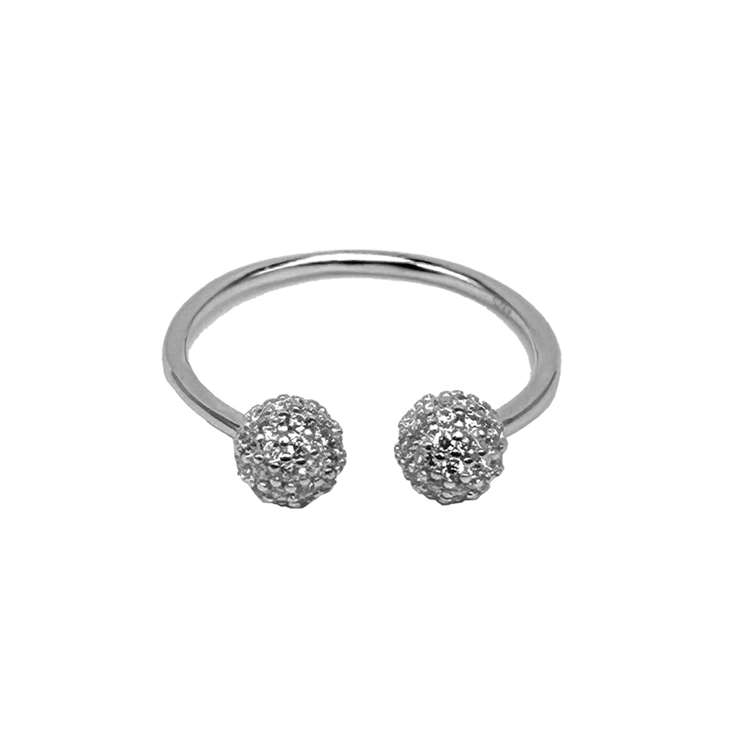 Stardust Sphere 925 Sterling Silver Ring