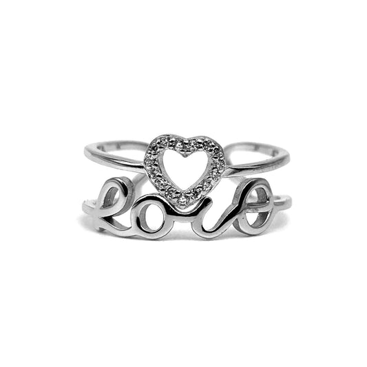 Love Heart 925 Sterling Silver Ring