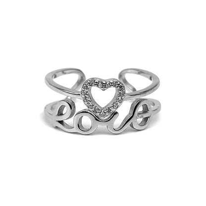 Love Heart 925 Sterling Silver Ring