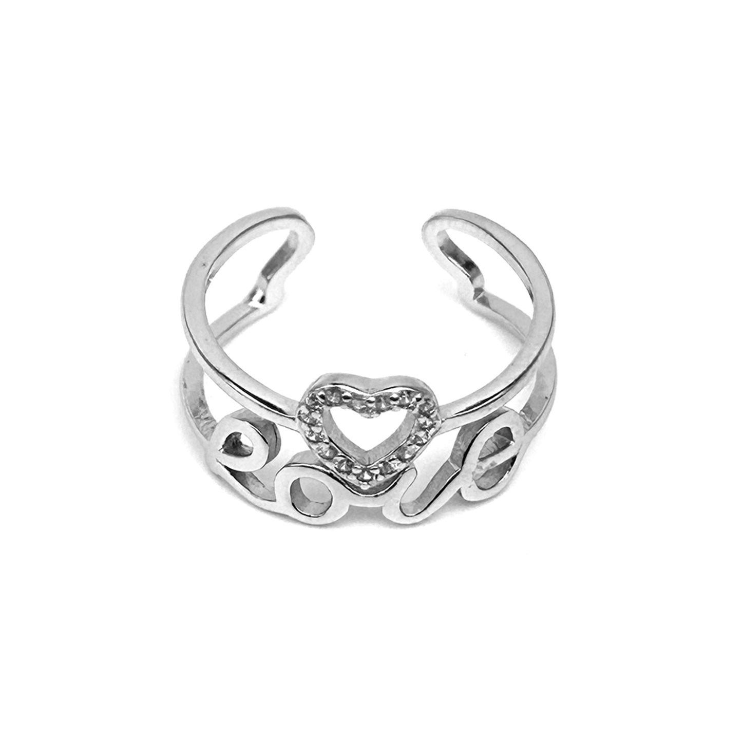 Love Heart 925 Sterling Silver Ring