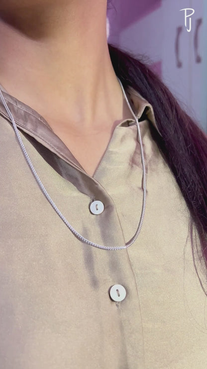 Curb Fine Adjustable Silver Chain